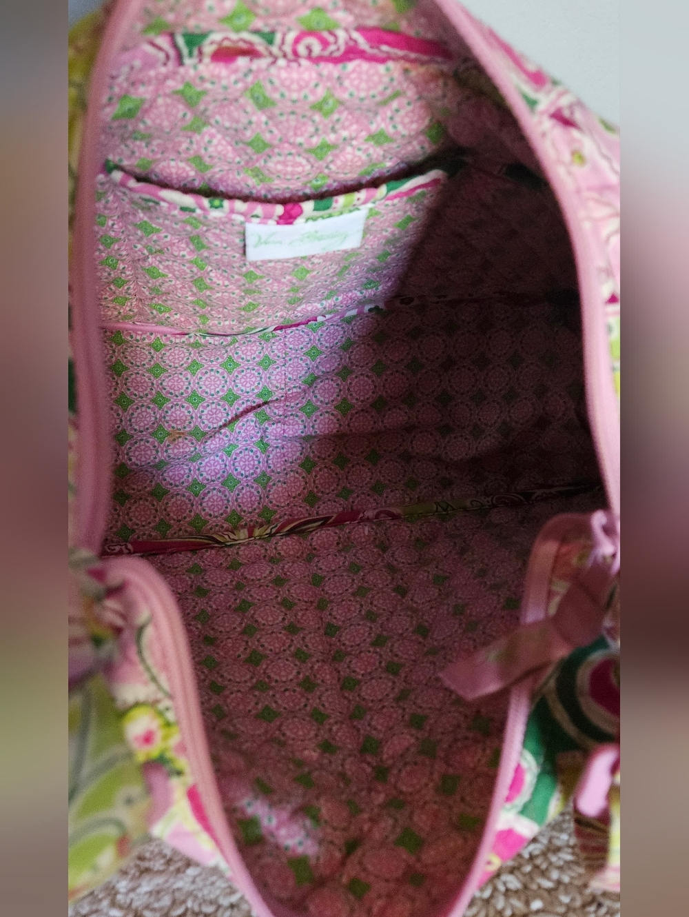 Vera Bradley Cargo Sling Crossbody In Pinwheel Pink - Picture 3 of 5